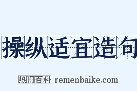 操纵适宜造句是什么意思的图片